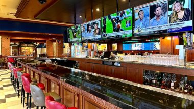 Bar at Amerisports Bar with multiple Tv's