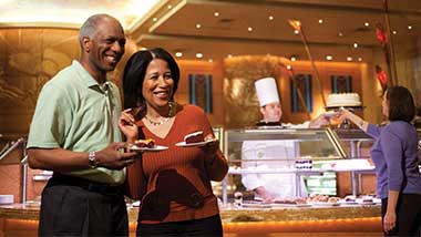 people in buffet