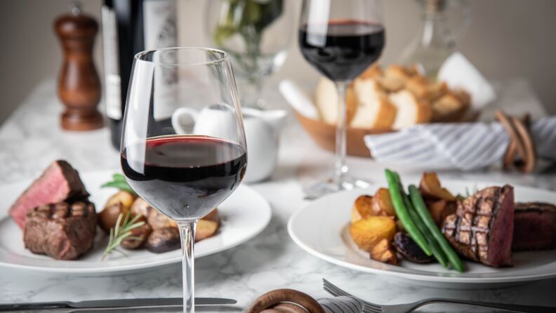 Steak and Wine Image