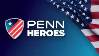 PENN Heroes & American flag