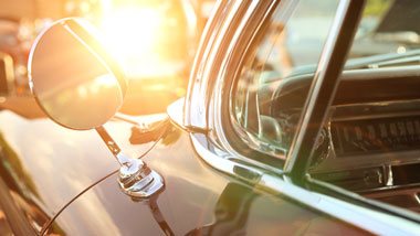 close up of older car