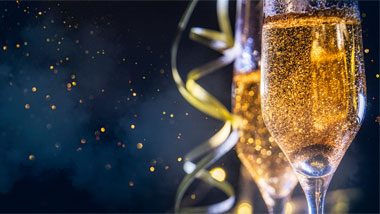 glasses of champagne